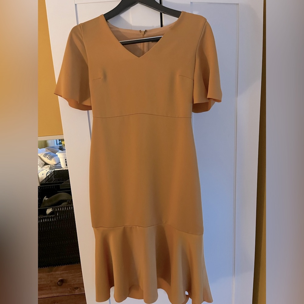 Mustard yellow silk Banana Republic Dress